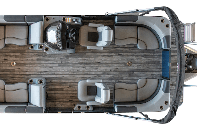 interior photo of a pontoon boat of Lake Wylie Boat Rental